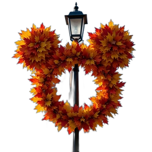 staff, crown, flower, jewelry, mickey, mouse-shaped, autumnal, wreath transparent PNG cut-out