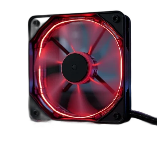 3d render, desktop, fan, top transparent PNG cut-out