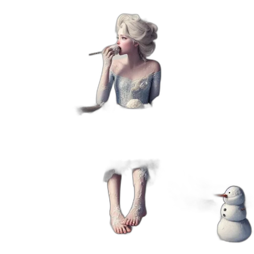 concept art, 3d render, pixel art, photorealistic, snow, fire, fog, forest transparent PNG cut-out