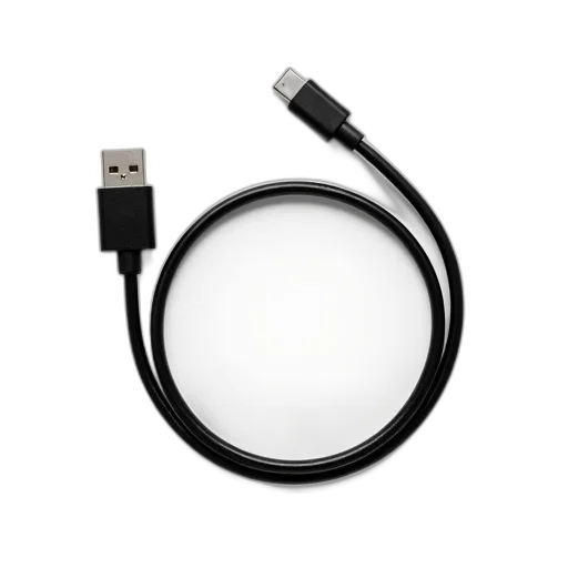 weapon, staff, jewelry, black, usb, cable, silver, connector transparent PNG cut-out