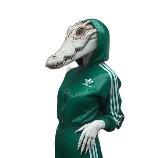 dragon, mask, creature, animal, vaporwave, concept art, 3d render, green transparent PNG cut-out