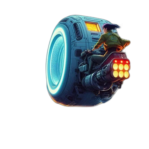 robot, weapon, mask, creature, concept art, cyberpunk, 3d render, pixel art transparent PNG cut-out
