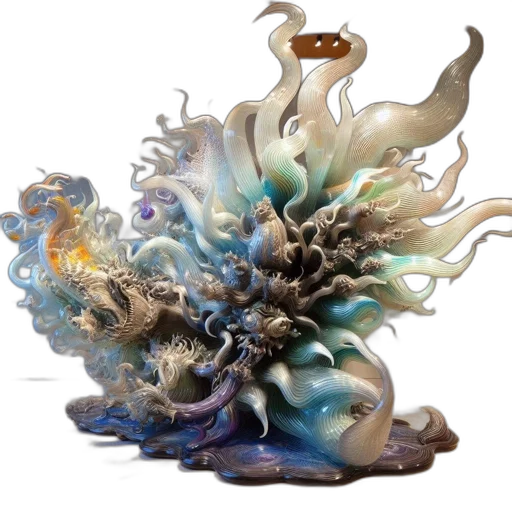 dragon, crown, jewelry, staff, concept art, fantasy art, 3d render, photorealistic transparent PNG cut-out