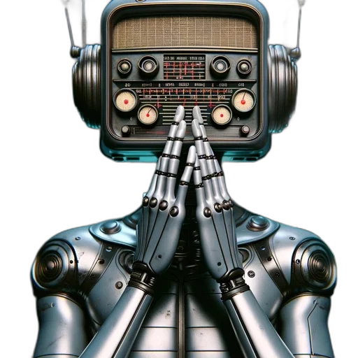 robot, weapon, staff, cyberpunk, concept art, 3d render, vaporwave, robotic transparent PNG cut-out