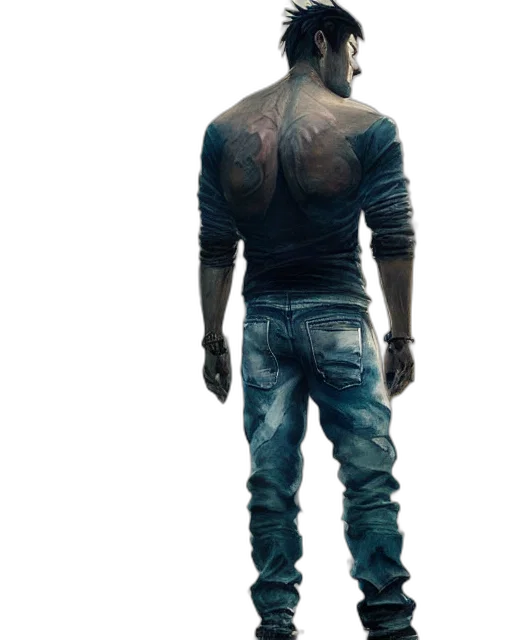 jacket, mask, weapon, creature transparent PNG cut-out