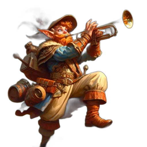 staff, weapon, concept art, fantasy art, whimsical, gnome-like, character, plays transparent PNG cut-out