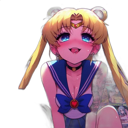 dress, robot, face, staff, anime, pixel art, vaporwave, cartoon transparent PNG cut-out