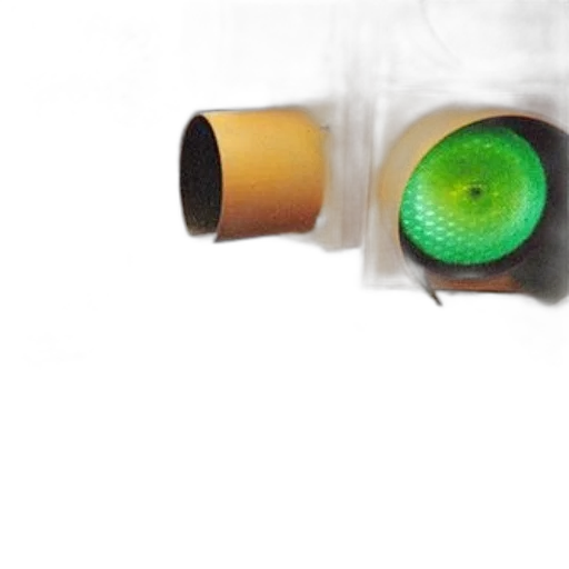 bottle, robot, mask, jewelry, 3d render, photorealistic, concept art, green transparent PNG cut-out