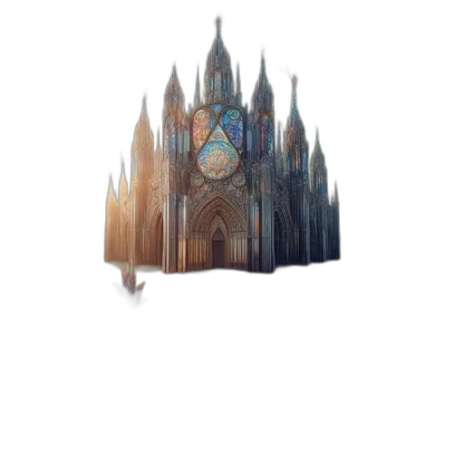 crown, building, sword, weapon, concept art, watercolor, fantasy art, 3d render transparent PNG cut-out