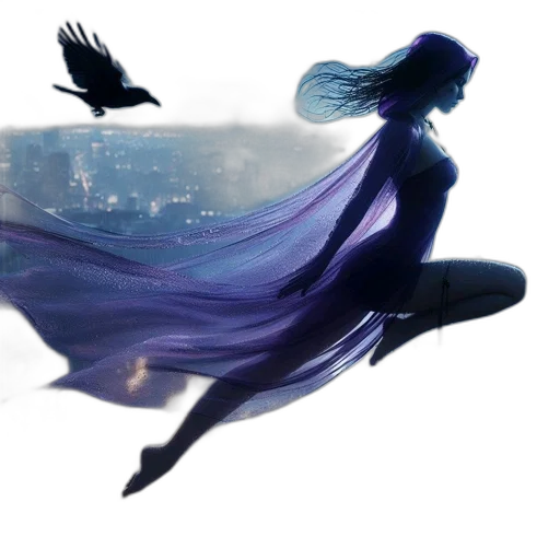dress, fantasy art, concept art, comic book art, watercolor, outer space, underwater, night transparent PNG cut-out