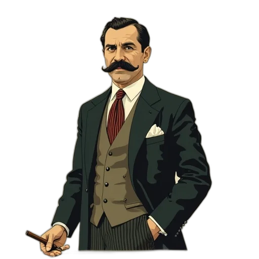 staff, face, jacket, pixel art, concept art, photorealistic, cartoon, vintage transparent PNG cut-out