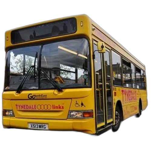 staff, photorealistic, 3d render, yellow, north, east, bus, tynedale transparent PNG cut-out