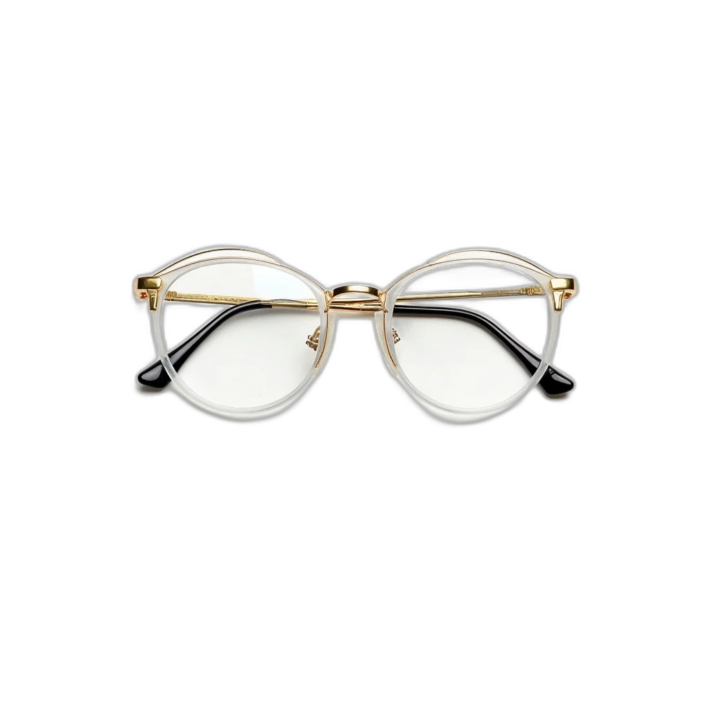 jewelry, pair, round-framed, glasses, thin, gold, wire, design transparent PNG cut-out