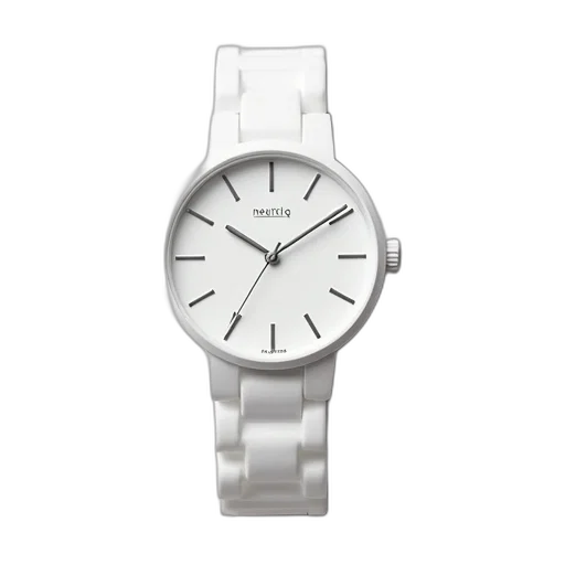 jewelry, nautiq, women, classic, white, silicon, watch transparent PNG cut-out