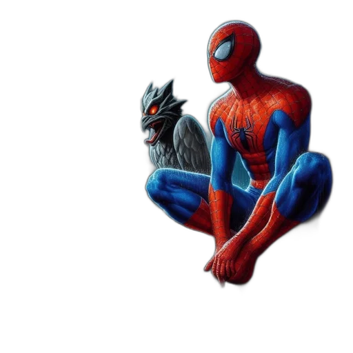 animal, mask, creature, comic book art, concept art, fantasy art, pixel art, spider-man transparent PNG cut-out