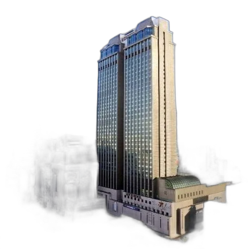 building, 3d render, photorealistic, concept art, cartoon, modern, high-rise, glass transparent PNG cut-out