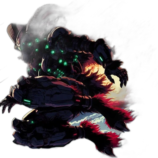 creature, dragon, mask, concept art, fantasy art, comic book art, pixel art, dark transparent PNG cut-out