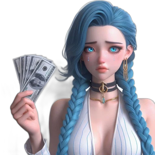 jewelry, 3d render, concept art, fantasy art, anime, blue, pastel, animated transparent PNG cut-out