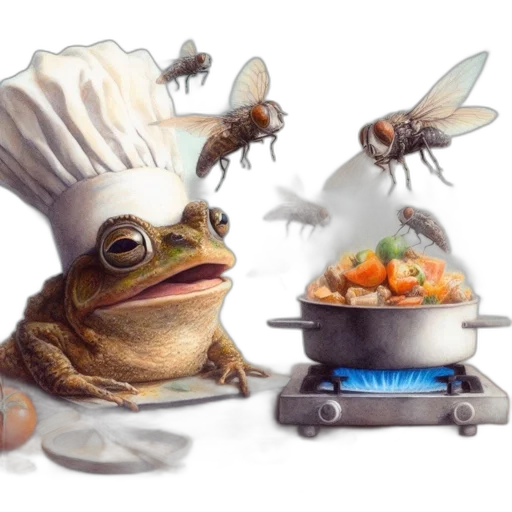 food, animal, robot, creature, concept art, photorealistic, 3d render, oil painting transparent PNG cut-out