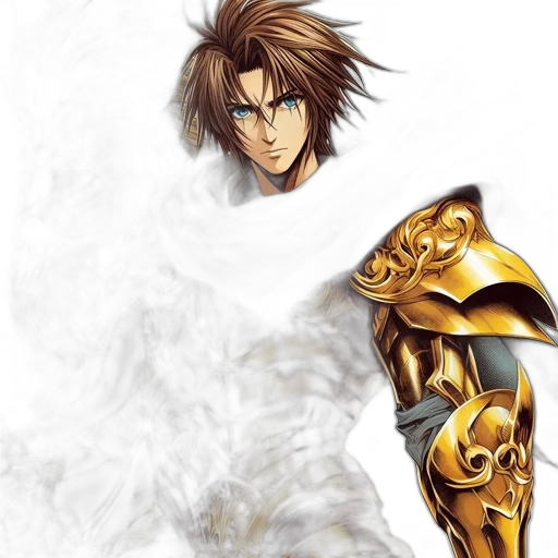 sword, weapon, mask, concept art, fantasy art, anime, photorealistic, golden transparent PNG cut-out
