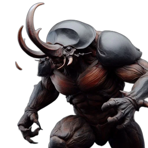 creature, concept art, 3d render, fantasy art, comic book art, imposing, stands, tall transparent PNG cut-out