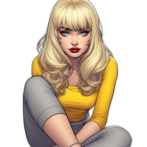 face, comic book art, cartoon, concept art, fantasy art, golden, illustration, features transparent PNG cut-out