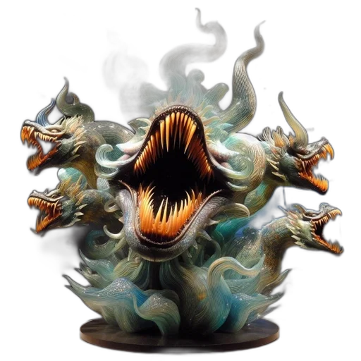 dragon, creature, concept art, fantasy art, 3d render, elaborate, sculpture, featuring transparent PNG cut-out