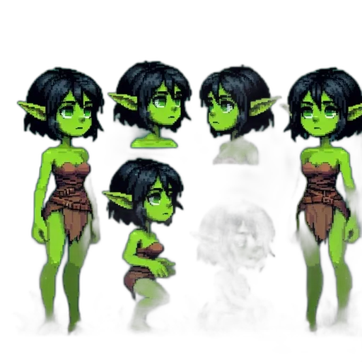 concept art, fantasy art, 3d render, pixel art, green, earth tones, neon, pixel transparent PNG cut-out