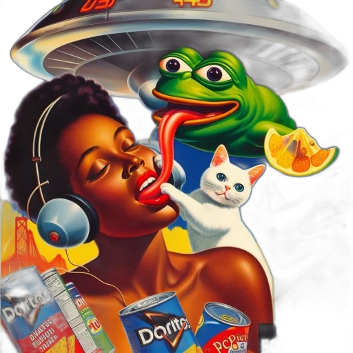 food, robot, mask, concept art, photorealistic, vaporwave, comic book art, outer space transparent PNG cut-out
