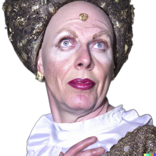crown, hat, face, creature, individual, wears, elaborate, headdress transparent PNG cut-out