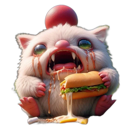 food, animal, creature, dragon, concept art, 3d render, photorealistic, pixel art transparent PNG cut-out