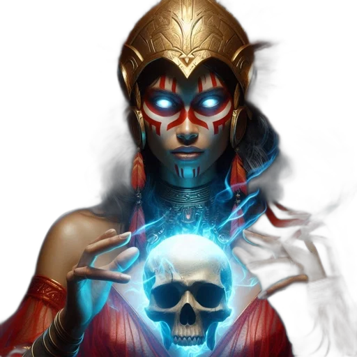 mask, jewelry, fantasy art, comic book art, concept art, pixel art, enigmatic, female transparent PNG cut-out