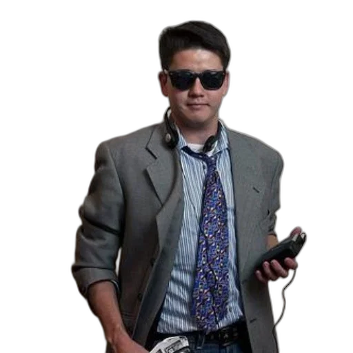 staff, jacket, weapon, animal, 3d render, concept art, cartoon, cyberpunk transparent PNG cut-out
