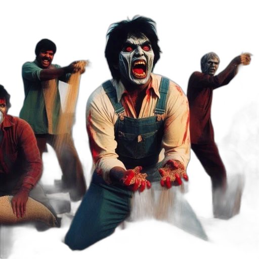 concept art, intense, scene, takes, place, rural, setting, where transparent PNG cut-out