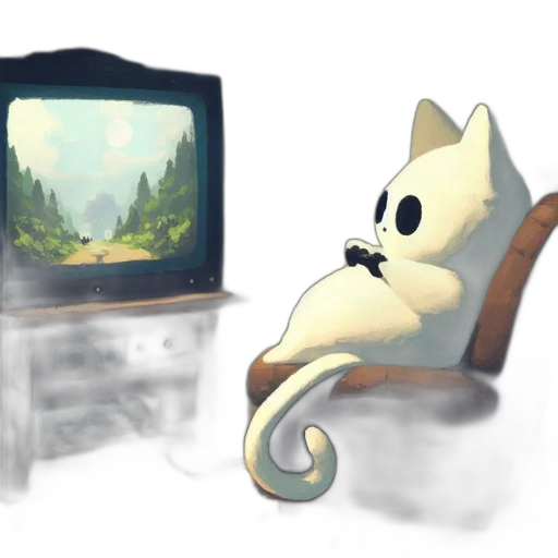 furniture, creature, animal, concept art, pixel art, 3d render, fantasy art, fog transparent PNG cut-out