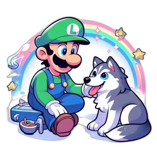 animal, staff, pixel art, concept art, watercolor, fantasy art, pastel, green transparent PNG cut-out