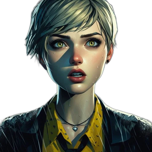 face, jacket, staff, robot, comic book art, concept art, photorealistic, fantasy art transparent PNG cut-out