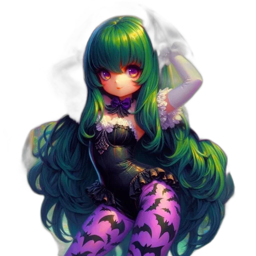 dress, hair, dragon, staff, pixel art, fantasy art, anime, concept art transparent PNG cut-out