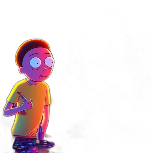 robot, mask, creature, staff, 3d render, concept art, vaporwave, cartoon transparent PNG cut-out
