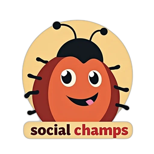 social, champs, logo, ladybug transparent PNG cut-out