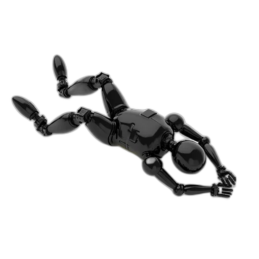 robot, staff, weapon, animal, 3d render, concept art, cyberpunk, black transparent PNG cut-out