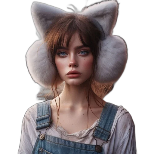 hat, face, mask, jacket, fantasy art, photorealistic, concept art, oil painting transparent PNG cut-out