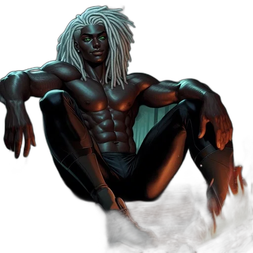 creature, concept art, fantasy art, comic book art, cyberpunk, dark, blue, monochrome transparent PNG cut-out