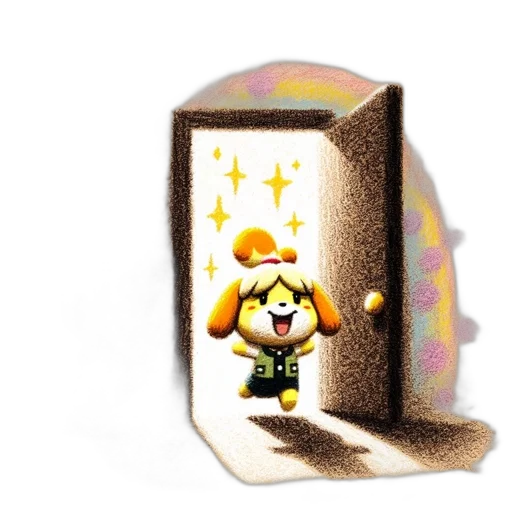 staff, furniture, crown, animal, 3d render, concept art, pixel art, watercolor transparent PNG cut-out