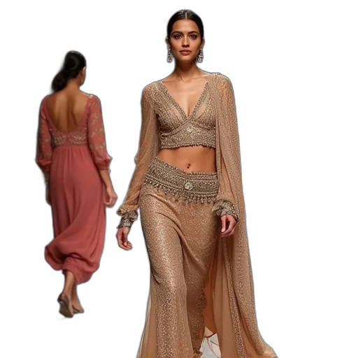dress, concept art, earth tones, golden transparent PNG cut-out