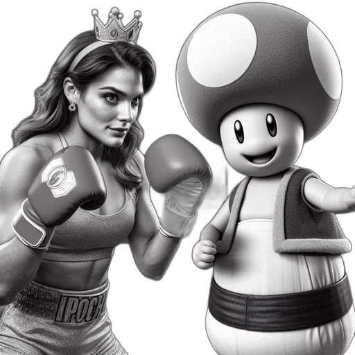 concept art, 3d render, comic book art, photorealistic, two, characters, woman, crowning transparent PNG cut-out