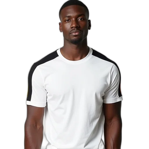 jacket, staff, monochrome, man, wearing, white, t-shirt, black transparent PNG cut-out