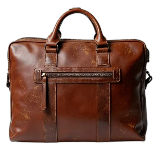 earth tones, brown, leather, briefcase, strap, closure, zipper, pocket transparent PNG cut-out