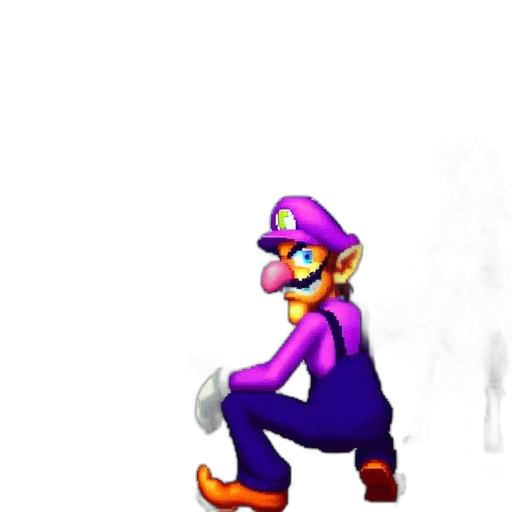 staff, hat, creature, animal, pixel art, concept art, 3d render, vaporwave transparent PNG cut-out