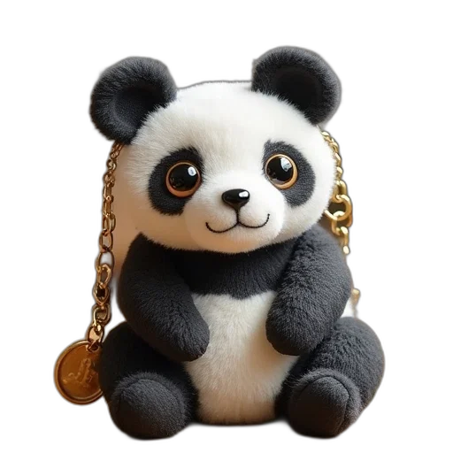 jewelry, 3d render, photorealistic, panda transparent PNG cut-out